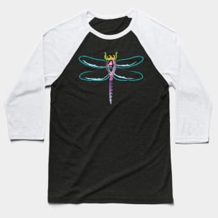 Rainbow Dragonfly Baseball T-Shirt